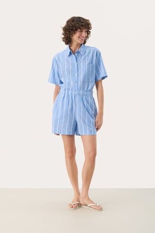 Shorts casual Easy fit Marina Blue and White Stripe