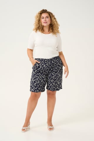 Short Loose fit Midnight Marine Lace Print marine