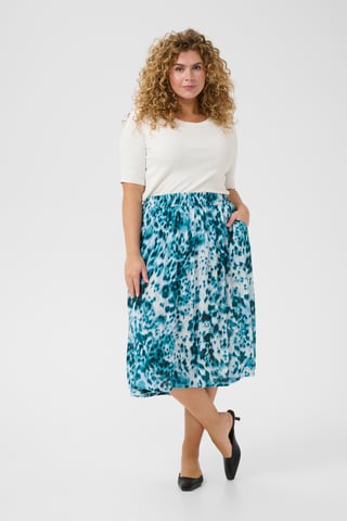 Rok A-shape Teal Leopard Print teal