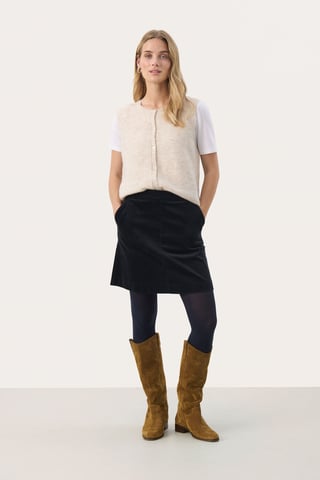 Skirt A-shape Dark Navy