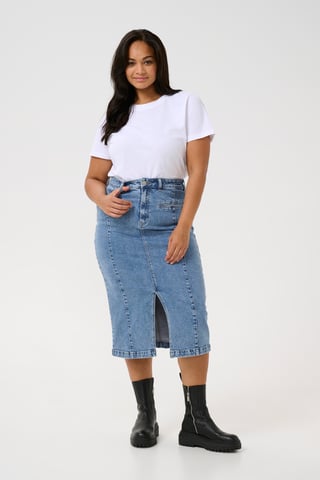 Skirt Regular fit Medium Blue Denim
