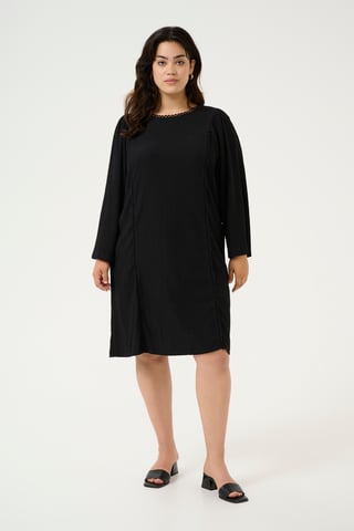 Jersey jurk A-shape black