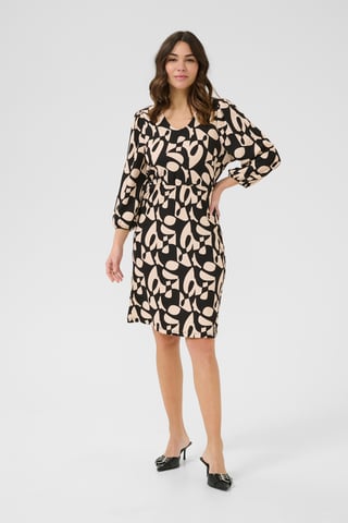 Jurk Regular fit black offwhite