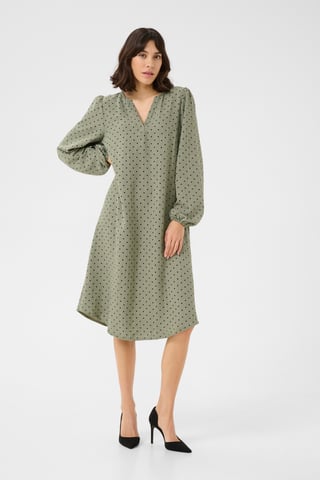 Blouse with long sleeve Regular fit Vetiver w. Deep Black Dot
