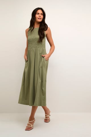 Jersey dress A-shape Oil Green
