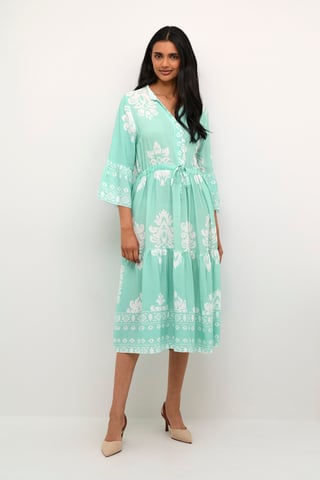 Dress Feminine Silhouette Turqouise Wallpaper