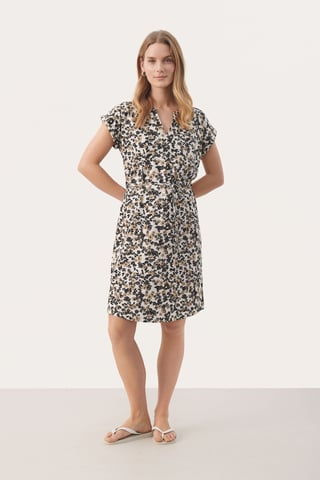 Jersey jurk Relaxed fit black offwhite