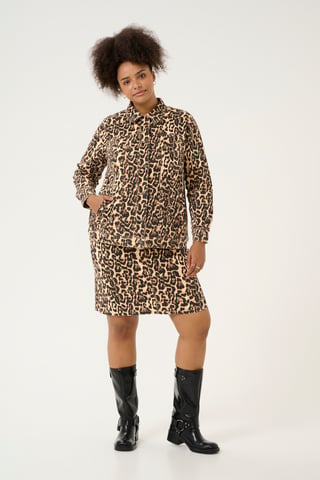 Denim jacket Loose fit Naturel Leopard Print
