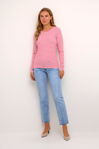 Long sleeved T-shirt Regular fit Chalk / Virtual Pink Stripe