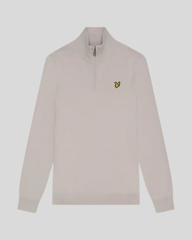 Lyle & Scott katoenen merino trui met 1/4 rits - Cove