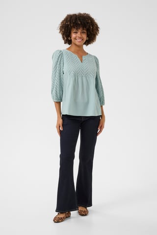 Overhemd met lang mouwen Regular fit Green Milieu green