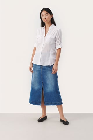 Overhemd met lang mouwen Relaxed fit Bright White
