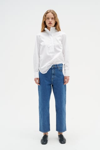 Long sleeved shirt Loose fit Pure White