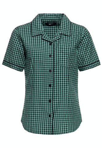 Queen Kerosin Damen Retro Hemdbluse mint