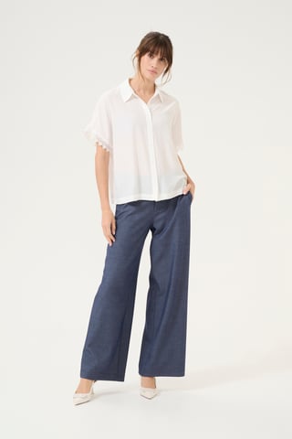Shirt with short sleeve Relaxed fit Spring Gardenia
