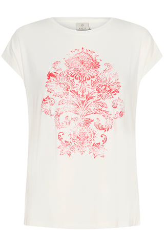 T-shirt Casual fit Chalk/Red Print