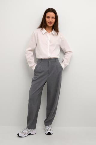 Pants Suiting Regular fit Dark Grey Melange