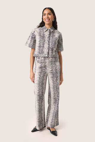 Pants Suiting Regular fit Grey Snake Print