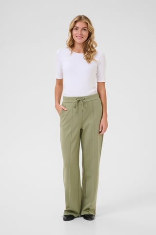 Pants-knitted Regular fit Oil Green