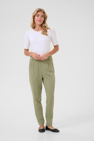 Pants-knitted Regular fit Oil Green