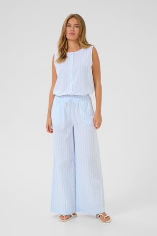 Casual pants Loose fit Blue/White Stripe