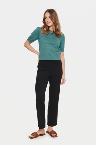 Pants-knitted Casual fit Black