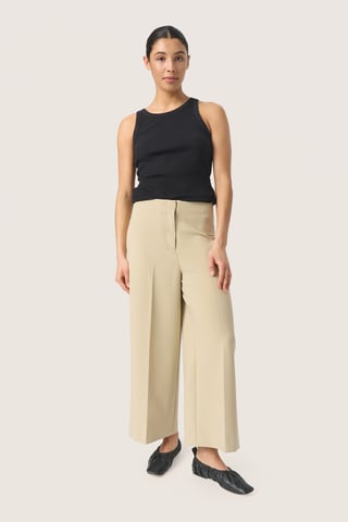Pants-knitted Regular fit Spray Green
