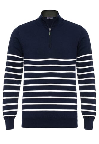 Half Zip Striped Jumper Abilo