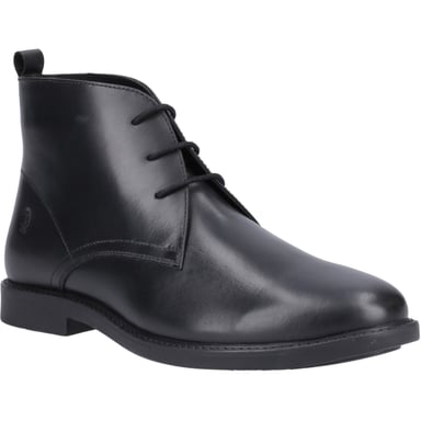 Hush Puppies Tate Senior Lederen Jongens Zwarte Boots