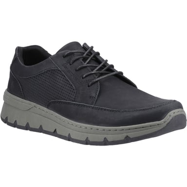 Hush Puppies Nelson Läder Herr Svarta Snörskor