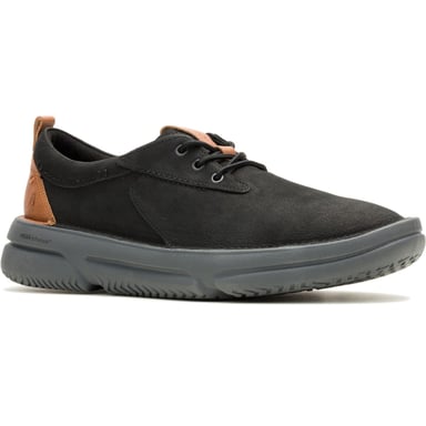 Hush Puppies Baylor Leren Heren Zwarte/Zwarte Veterschoenen