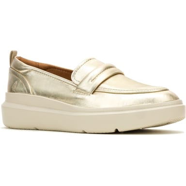 Hush Puppies Joy Penny Leather Women's Champagne Loafers
