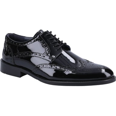 Hush Puppies Dustin Brogue Lackskinn Herrskor Svarta Lackbrogues