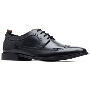 Base London Havisham Läder Herr Svarta Brogue Skor