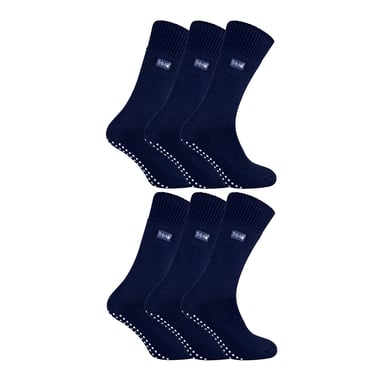 6 Paar Heren Thermische Binnen Slippersokken met Grip