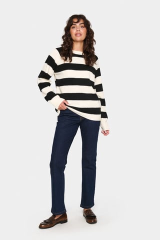 Pullover Loose fit black offwhite