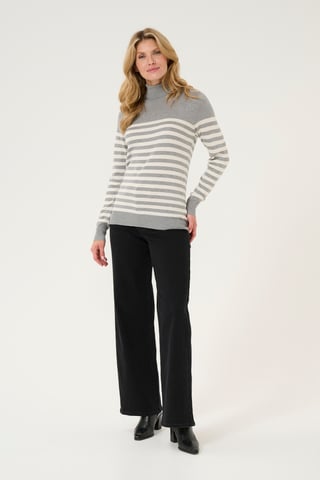 Pullover Slim fit grey white