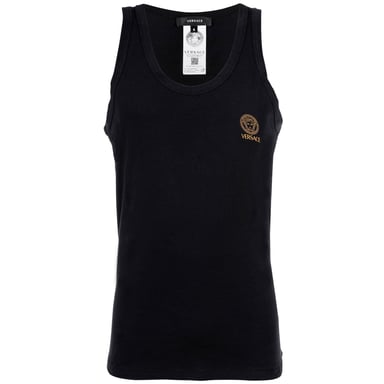 Versace T-Shirt Long Sleeves Round Neck Jersey Topeka Bi-Stretch Cotton Organic New Logo Vest