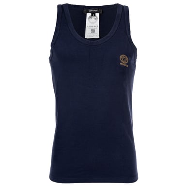 Versace T-Shirt Long Sleeves Round Neck Jersey Topeka Bi-Stretch Cotton Organic New Logo Vest