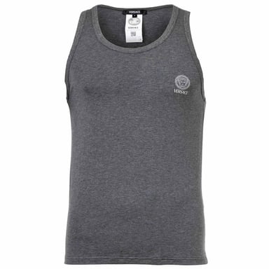 Versace T-Shirt Long Sleeves Round Neck Jersey Topeka Bi-Stretch Cotton Organic New Logo Vest