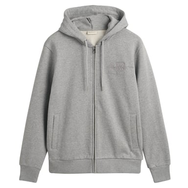 Gant Regular Tonal Shield Full Zip Hoodie Sweat Jacket