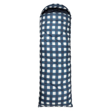 Mountain Warehouse Mid Season Checked Left Zip Sleeping Bag (Dark Blue)