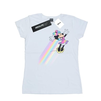 Disney Womens/Ladies Minnie Mouse Whoosh Cotton T-Shirt (White)