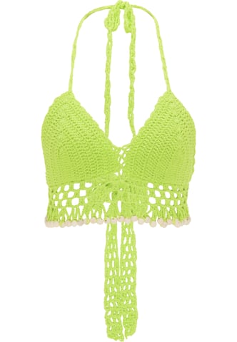 Mymo Crochet top women neon green