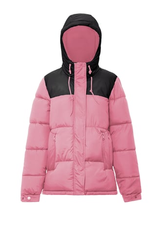 Mymo Padded quilted jacket women pink black
