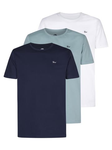 Petrol Industries - 3-pack T-shirts Men - Navy/White/Ocean