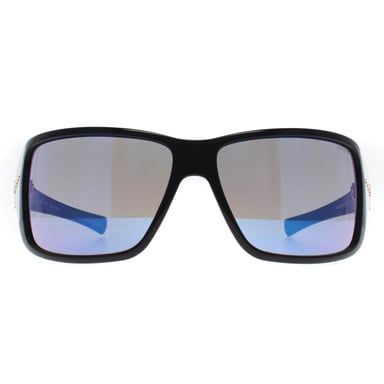 Police SPLN37M Tailwind 5 0Z42 glanzend zwart smoke spiegel blauw zonnebril