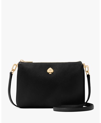 Kayla Pebbled Leather Small Triple Compartment Crossbody