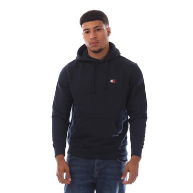 Men's Tommy Hilfiger Tonal Badge Drawstring Hoodie in Navy