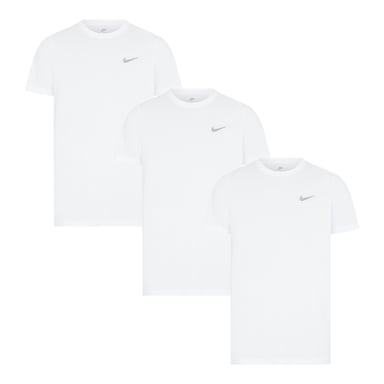 3 Pack Nike Crew Neck T-Shirt With Embroidered Swoosh in White